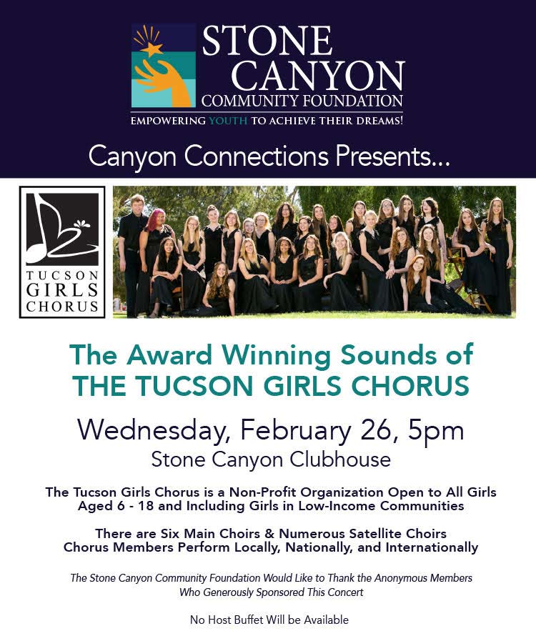 Stone Canyon Community Foundation - Canyon Connections - Tucson Girls Chorus